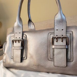 FURLA  silver leather satchel